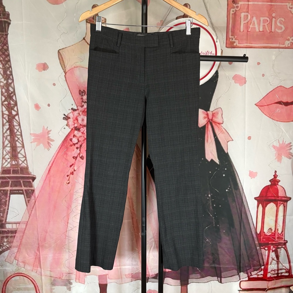 GAP Charcoal Gray Regular-Waist Wide-Leg Dress Pants - Picture 2 of 12